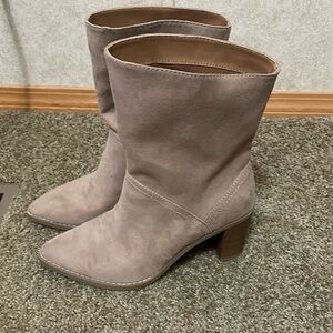 Tan suede feel boots